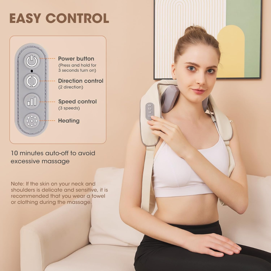 Neck & Cervical Massager – Vitalex | 6D Shiatsu with Heat